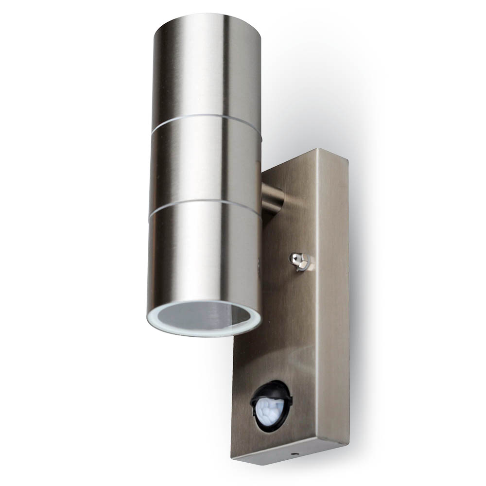 V-TAC GU10 Stainless Steel Outdoor Up & Down Cylinder Wall Light IP44 